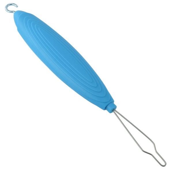 Button Hook with Zipper Aid - Light Blue