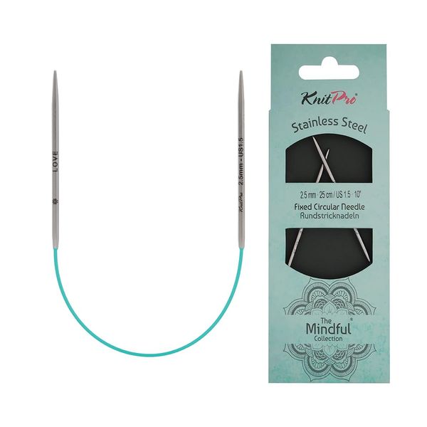 KnitPro The Mindful Collection Fixed Circular Needles 10" (25cm) | Size 2.50mm