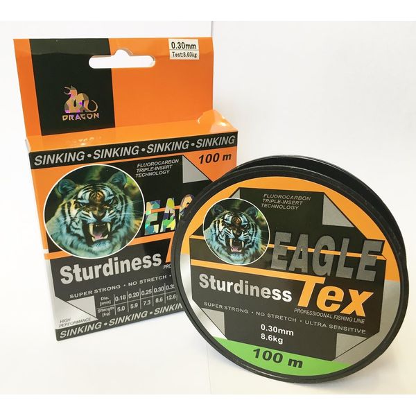 Soytich Qualitäts Fluorocarbon Angelschnur, Länge 100m MONOFILE Schnur, Tragkraft:0.55mm 20kg