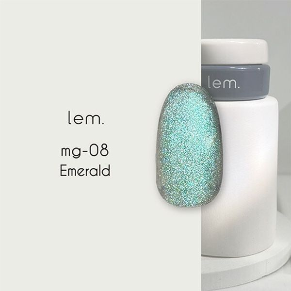 Lem. Mag Gel 7ml mg-08 Emerald Color Gel Gel Nail LEM Mag Gel Magnet Magnet Nail