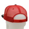 Flexfit Foam Trucker with White Front Cap, blk/Wht/Red, one Size