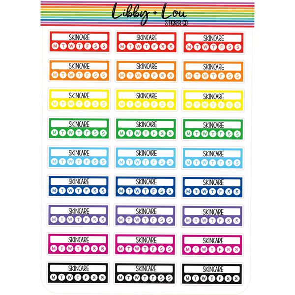 Skincare Habit Tracker | Libby and Lou Sticker