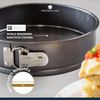 MasterClass Non-Stick Cake Tin for Baking, Spring Form Loose Base, Round 23cm (9"), Sleeved, Grey