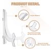 sourcing map 2Pcs 10" Acrylic Easel Display Stand, Folding Plate Display Stands Holder, Clear