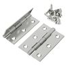 Shaped Scroll Door Handle Lever On Backplate - includes Hinges and Latch - Polished Chrome - Handlestore®