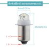 SPORTARC 2pcs 4.5V 0.5W 6000K White LED P13.5S Replacement Bulb for Flashlight Torch