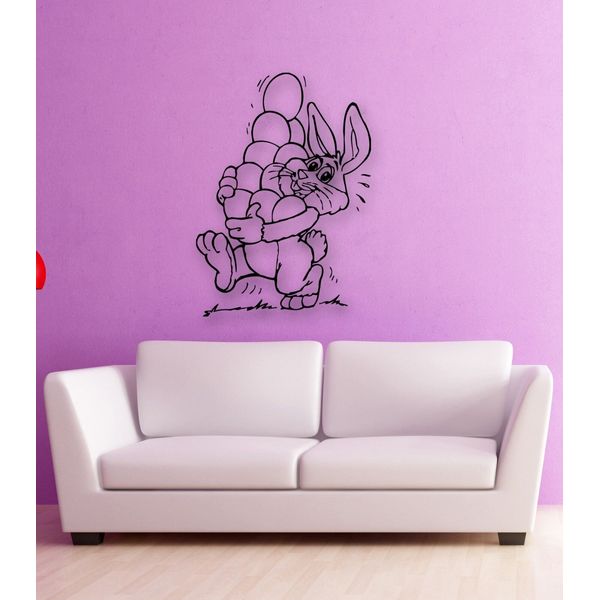 Wall Stickers Vinyl Decal Easter Bunny Eggs Festive Holiday Decor (ig877) 