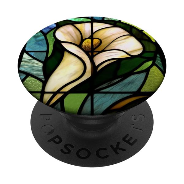 Calla-Lilien-Buntglas PopSockets with Interchangeable PopGrip