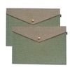 Durable A4 File Folder Document Holder Portfolio Envelope Felt Folder Case with Snap Closure Set of 2 Green