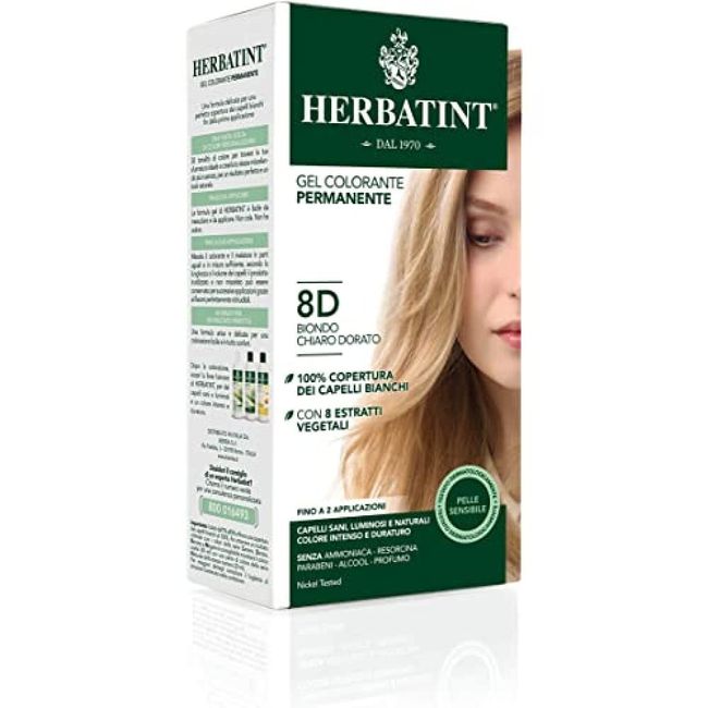 Herbatint 8D Blond Clair Dore Açık Altın Sarısı Saç Boyası, 135 Ml