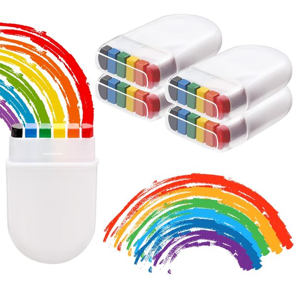 4 Pack Pride Face Paint Rainbow - Rainbow Face Paint Set Face Paint for Gay Pride Day Celebrations Party, Gay Pride Rainbow Flag Color Crayon for Face Body (Rainbow)