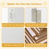 Cat Litter Box Wooden Structure Pet House Side Table Home Decor White