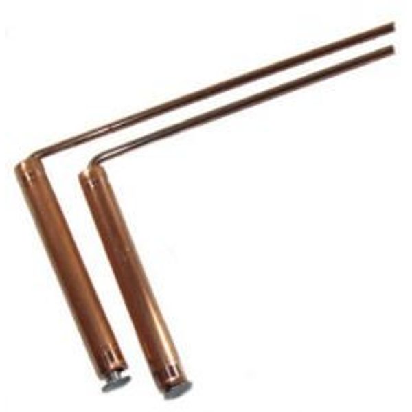 Mini (Small) Copper Dowsing Rods With Copper Handles - Pair