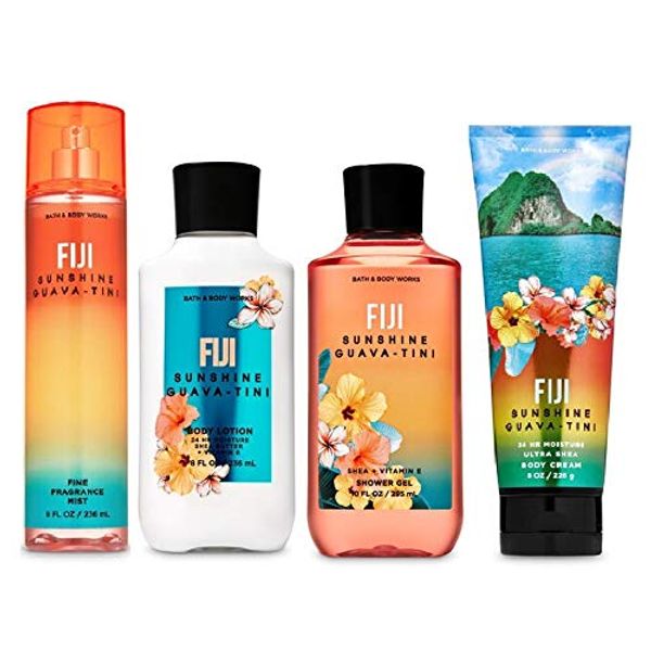 Bath and Body Works FIJI SUNSHINE GUAVA-TINI - Deluxe Gift Set Body Lotion - Body Cream - Fragrance Mist and Shower Gel - Full Size