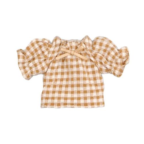 Dear Darling Fashion for Dolls Gingham Cut and Sewn by Junie Moon [For 8.7 inch (22 cm) Dolls] Brown