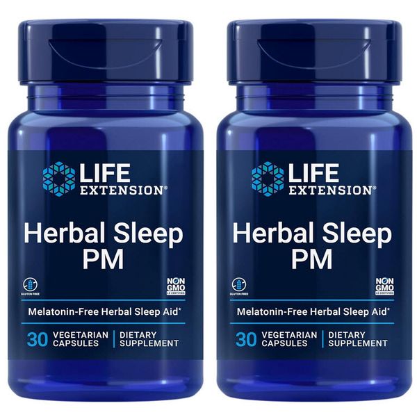 HERBAL SLEEP PM  SLEEP AID 60 Capsule  LIFE EXTENSION