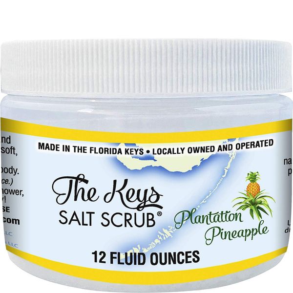 The Keys Salt Scrub : Sea Salt Body Skin Scrubs ( Pineapple, 12 oz)