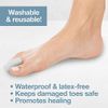 ZenToes 6 Pack Gel Toe Cap and Protector - Cushions and Protects to Provide Relief from Missing or Ingrown Toenails, Corns, Blisters, Hammer Toes (Small, White)