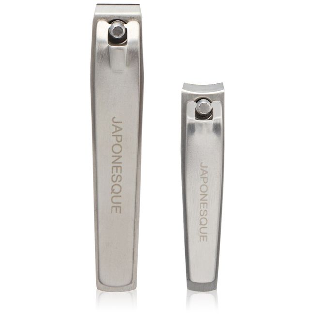 JAPONESQUE Fingernail & Toenail Clippers Set with Salon Quality Sharp Blades Made from Stainless Steel