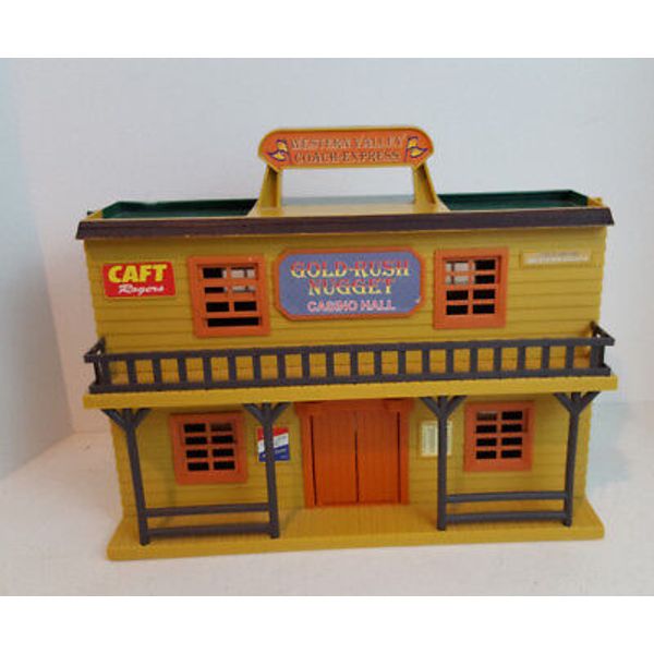 Vintage Western Valley Gold Nugget Casino Sheriff's Headquarters Toy Playset