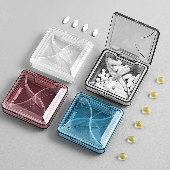 Moisture Waterproof pink Small Pill Case, Daily Travel Vitamin Pill  Organizer, Portable Pill Box, Compact Mini Pill Storage Holder, Compact  Medicine Containers