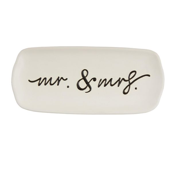 Mud Pie Mr And Mrs Everything Dish; 4" x 9"