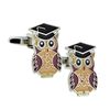 Graduation Owl Design Cufflinks Presented in a Box