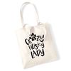 Crazy husky lady tote bag