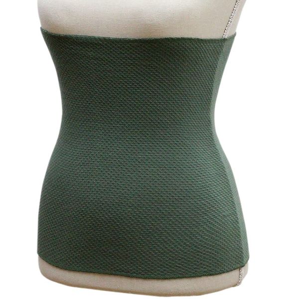 [Direct from Awa] Made in Japan, Cotton Haramaki (Approx. 13.8 inches (35 cm) Length / W50 - 60 cm S / Olive Green) Thin Women's Belly Wrap Men's Stomach Wrap EM Cotton Pregnant Women Waffle Weave Cute For Spring, Summer, Autumn, Winter, green (olive gree