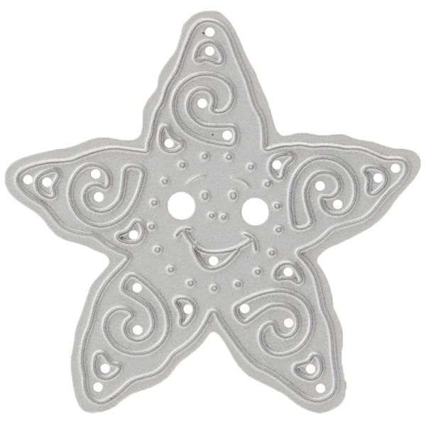 Sweet Dixie Smiling Starfish Die, Metal, Grey