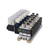 U.S. Solid 4V210-08 6 Pneumatic Solenoid Valves 2 Position 5 Way Manifold Base, DC 24V
