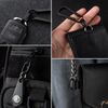 TIMULTI Titanium Keychain Key Ring Carabiner for Connecting Mini Hook Quick Release Connector (Black, 2 Continuous Rings+3 Side Push Rings)