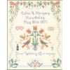 Silver Wedding Anniversary Sampler - Complete Cross Stitch kit on 14 aida with Clear Colour Chart
