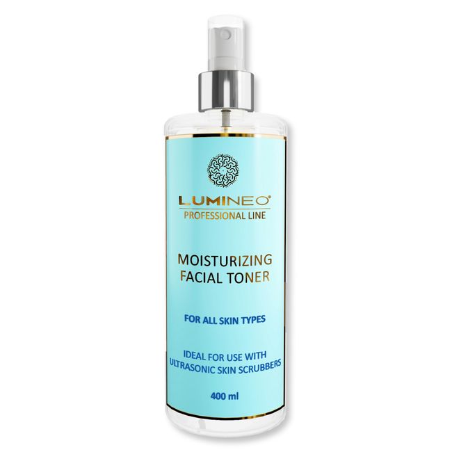 Lumineo Moisturising Tonic (400ml), entwickelt für Ultraschall-, Peelinggeräte und Dermaroller. Unterstützt die Reinigung während des Peelings, spendet Feuchtigkeit, beugt Trockenheit vor