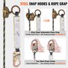 Vertical Lifeline Assembly 0.55'' x 100' Fall Protection Rope 30 KN ANSI