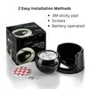 Auraglow Battery Operated Motion Activated PIR Sensor Removable Cordless LED Security Light (Black, without Batteries)