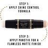 2x Max Factor Facefinity All Day Matte 2in1 PanStik Foundation 45 Warm Almond