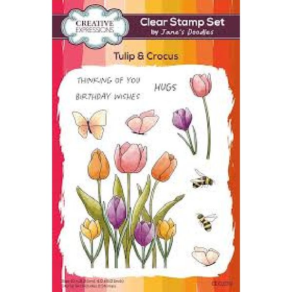 Creative Expressions - CLEAR ACRYLIC  STAMP  - TULIPS N CROCUS