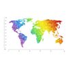 azutura Geometric World Map Educational Wall Sticker available in 8 Sizes Digital