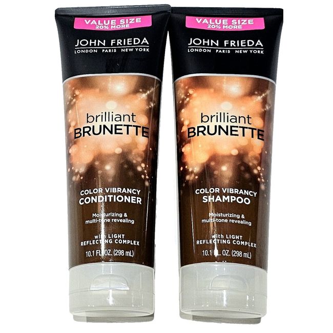 John Frieda Brilliant Brunette Color Vibrancy Moisturizing Shampoo & Conditioner