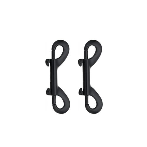 2 PCS Double Ended Snaps, 4 Inch Zinc Alloy Trigger Metal Clip, Black Double Ended Snap Hooks for Pet Dog Leash, Key Holder, Carabiner, Home, Farm.