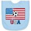 inktastic USA Soccer Newborn Bib Light Blue 2e20f