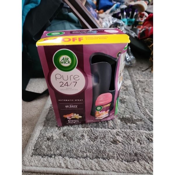 Air Wick Pure 24/7 Odor Technology Summer Delights Automatic Spray 5.89 oz NEW
