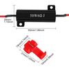 10Pcs 50W 6ohm Load Resistors,for Fix LED Bulb Fast Hyper Flash LED Turn Signal Lights, Fix Error Flash Controller-black