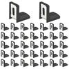 40 PCS L Shape Right Angle Corner Brackets,Shelf Bracket,Plastic Ourside Metal Inside Corner Brace (Black)