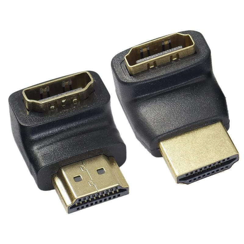 VCE HDMI Adapter Bundle - 6-Pack 90/270 Degree Angles + 2 Swivel Extensions For Roku, Chrome Cast, Fire Stick