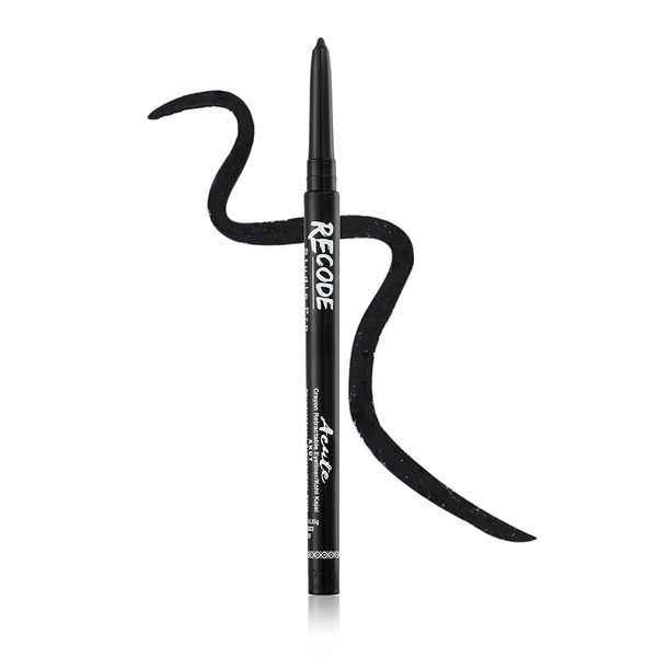 Recode Black Eyeliner Acute Kajal Pencil Comes With Waterproof & Smudgeproof Formula, Black, 0.35gm