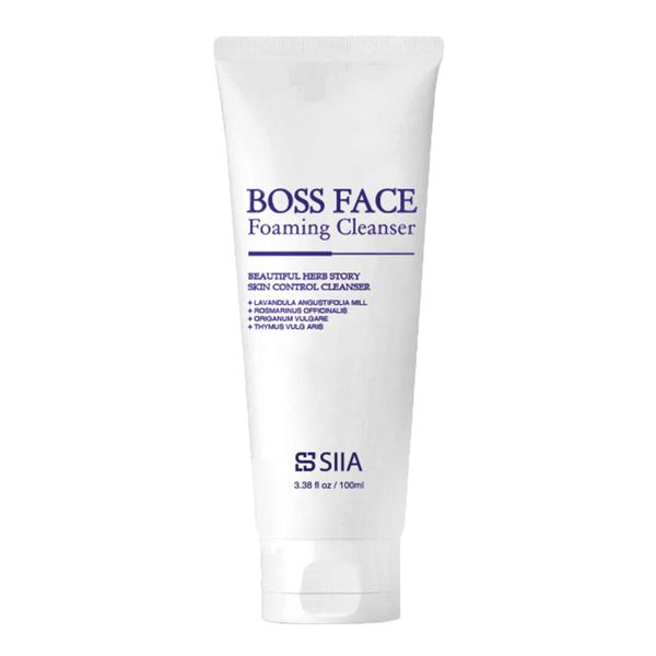 SIIA Cosmetics, BOSS Foaming Face Cleanser, Gentle & Nourishing Face Wash to Improve Skin Elasticity, 3.38 fl oz