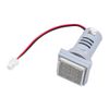 Tiardey LED Display Voltmeter 22mm Square Dual Display Panel Voltmeter Ammeter 60-500V Meter Indicator Voltage Tester (White)