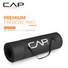 CAP Barbell High Density Exercise Mat with strap, 68"x24" 12mm - Black